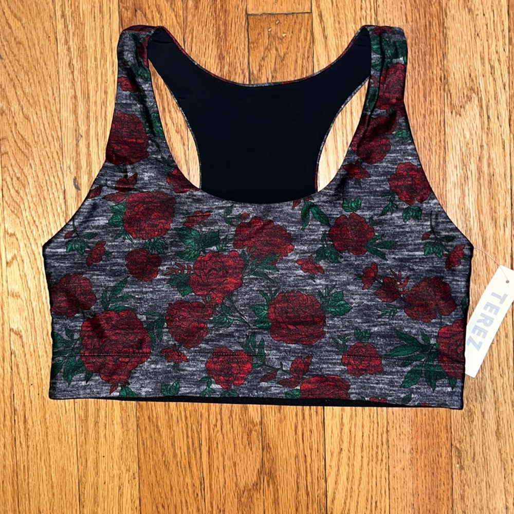Terez rose sports bra  Large NWT